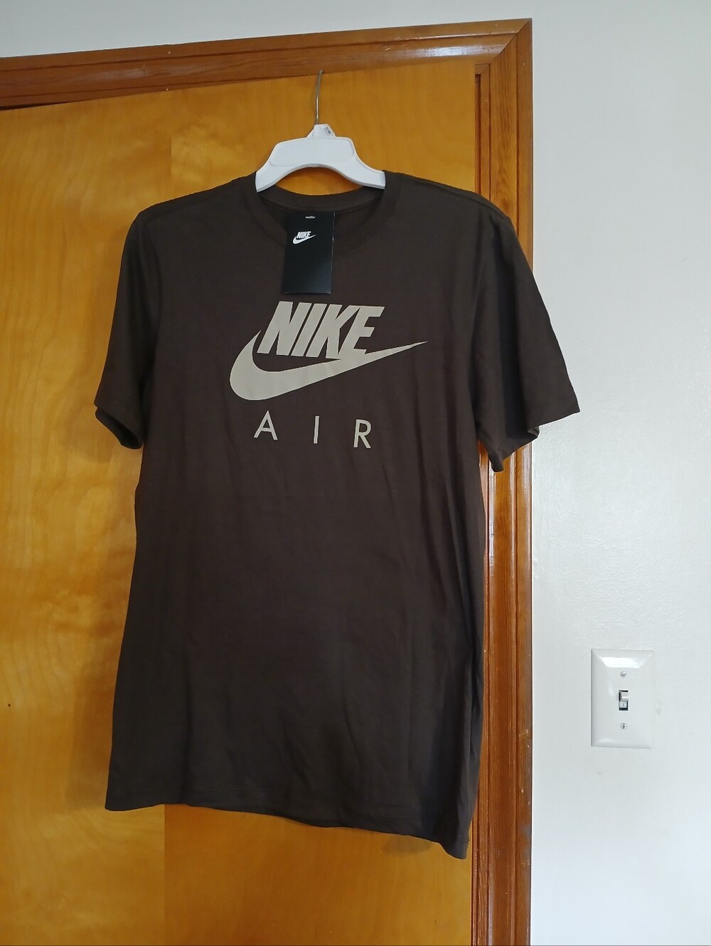 Nike Air Brown Tee with Beige Logo